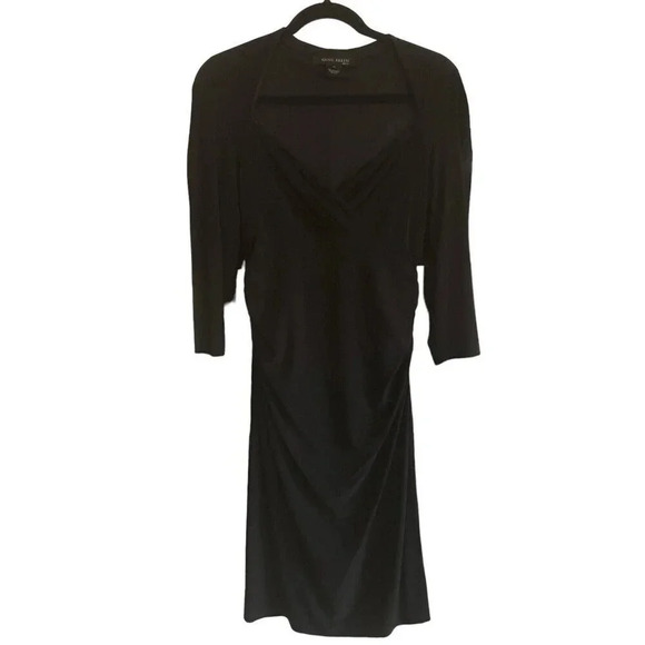 Anne Klein Black Square Neckline Dress Size Medium Professional - Picture 1 of 8